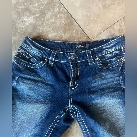 Cello ladies long shorts five pocket style, intricate embellishments size 11 - Picture 12 of 15